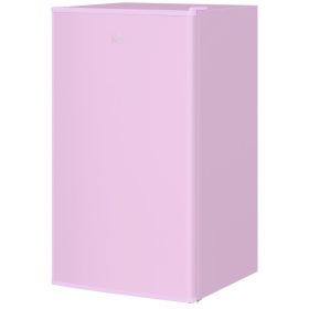Mini Fridge with Freezer, Single Door Compact Refrigerator with Adjustable Thermostat, Reversible Door, Pink (Option: Pink-510x465x885 mm)