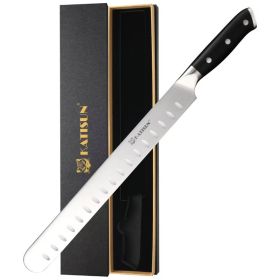 Carbon Steel Chef Knife For Beef, Turkey, And Ham, With Triple Rivet Handle (Option: 17inch)