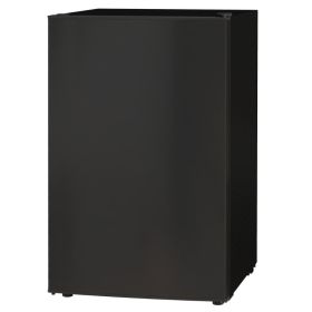Mini Fridge, Single Door Refrigerator with Freezer, Wheels, Adjustable Thermostat, Reversible Door, Black (Option: Black-560x590x920 mm)